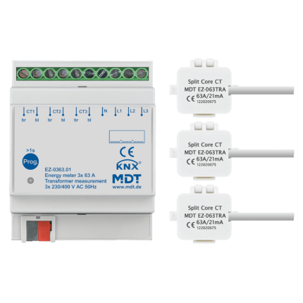 MDT KNX Energy Metre 3-fold with Transformer Measurement